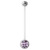 Pregnancy Bioflex and Surgical Steel Double Jewelled Belly Bars (formerly PTFE) - SKU 31122