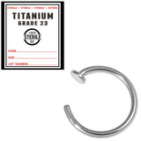 Sterile Titanium Open Nose Ring - SKU 31123