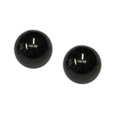 Black Steel Threaded Balls 1.2mm, 2mm (2 balls)