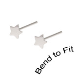 Silver Studs - Mixed Silver Star Nose Studs 2 Star Nose Studs (1 pair) (2.4mm star)
