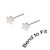 Silver Studs - Mixed Silver Star Nose Studs 2 Star Nose Studs (1 pair) (2.4mm star) - alternative image