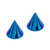 Titanium Threaded Cones and Spikes 1.2mm 1.2mm, 3mm base, 3mm height. Pair of Cones, Blue - alternative image