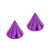 Titanium Threaded Cones and Spikes 1.2mm 1.2mm, 3mm base, 3mm height. Pair of Cones, Purple - alternative image