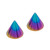 Titanium Threaded Cones and Spikes 1.2mm 1.2mm, 3mm base, 3mm height. Pair of Cones, Rainbow - alternative image