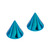 Titanium Threaded Cones and Spikes 1.2mm 1.2mm, 3mm base, 3mm height. Pair of Cones, Turquoise - alternative image