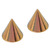 Titanium Threaded Cones and Spikes 1.6mm 1.6mm, 4mm base, 4mm height. Pair of Cones, Gold - alternative image