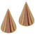 Titanium Threaded Cones and Spikes 1.6mm 1.6mm, 4mm base, 6mm height. Pair of Cones, Gold - alternative image