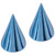 Titanium Threaded Cones and Spikes 1.6mm 1.6mm, 4mm base, 6mm height. Pair of Cones, Ice Blue - alternative image