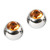 Steel Threaded Jewelled Balls 1.2x5mm Amber - 2 balls (a pair) - alternative image