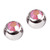 Steel Threaded Jewelled Balls 1.2x4mm Rose AB - 2 balls (a pair) - alternative image