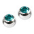 Steel Threaded Jewelled Balls 1.2x3mm Turquoise - 2 balls (a pair) - alternative image