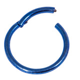 Titanium Hinged Segment Ring (Clicker) 1.2mm, 8mm, Blue