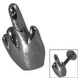 Black Steel Threaded Attachment - Middle Finger 1.6mm - SKU 31383