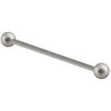 Steel Industrial Scaffold Barbell with Steel Shimmer Balls 1.6mm, 30mm, 5mm
