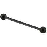 Black Steel Industrial Scaffold Barbell with Black Steel Shimmer Balls - SKU 31421