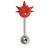Steel Barbell with Silicone Cover - Spikey Teaser - SKU 3155
