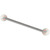 Steel Industrial Scaffold Barbell with Synthetic Opal Balls 1.6mm, 38mm, 5mm, White Opal - alternative image