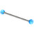 Steel Industrial Scaffold Barbell with Synthetic Opal Balls 1.6mm, 38mm, 5mm, Light Blue Opal - alternative image