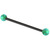 Black Steel Industrial Scaffold Barbell with Synthetic Opal Balls 1.6mm, 32mm, 5mm, Green Opal - alternative image