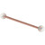 Rose Gold Steel Industrial Scaffold Barbell with Synthetic Opal Balls 1.6mm, 32mm, 5mm, White Opal - alternative image