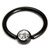 Black Steel Jewelled Ball Closure Ring (BCR) - SKU 31805