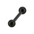 Black Steel Micro Barbell with Black Steel Shimmer Balls 1.2mm - SKU 31840