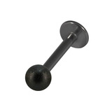 Black Steel Labret with Black Steel Shimmer Ball 1.2mm - SKU 31857