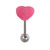 Steel Barbell with Silicone Cover - Heart - SKU 31955