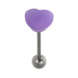 Steel Barbell with Silicone Cover - Heart - SKU 31956
