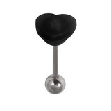 Steel Barbell with Silicone Cover - Heart - SKU 31957