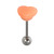 Steel Barbell with Silicone Cover - Heart - SKU 31961