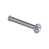 Titanium Jewelled Nose Bone Lilac