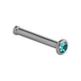 Titanium Jewelled Nose Bone Turquoise