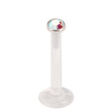 Bioflex Push-fit Labret with Steel Jewelled Disk (2.35mm Disk) - SKU 32075