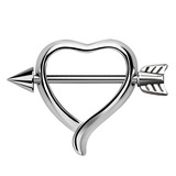 Heart Nipple Shield with Cupids Arrow Bar - SKU 32102