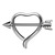 Heart Nipple Shield with Cupids Arrow Bar - SKU 32102