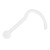 Acrylic Nose Stud Retainer with 2mm ball (Hide it) - SKU 32104