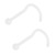 Acrylic Nose Stud Retainer with 2mm ball (Hide it) 0.8mm, Pack of 2 studs - alternative image