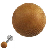 Wood Threaded Ball - Teak 1.6mm - SKU 32112