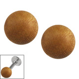 Wood Threaded Ball - Teak 1.6mm - SKU 32113