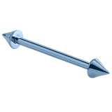 Titanium Coned Barbell 1.6mm 10-16mm 1.6mm, 10mm, 4mm, Ice Blue