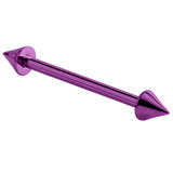 Titanium Coned Barbell 1.6mm 10-16mm 1.6mm, 12mm, 4mm, Purple