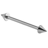 Titanium Coned Barbell 1.6mm 10-16mm 1.6mm, 14mm, 4mm, Mirror Polish