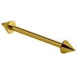 Titanium Coned Barbell 1.6mm 10-16mm 1.6mm, 16mm, 4mm, Gold
