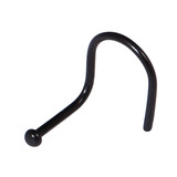 Bioflex Half-Ball Nose Stud Retainer (Hide it) 1.0mm, Black (One only)