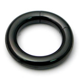 Black Steel Smooth Segment Rings - SKU 32498