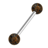 Steel Barbell with Palm Wood Balls - SKU 32529