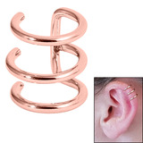 Surgical Steel Clip On Ear Cuff - Triple Ring - SKU 32571
