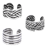 Multipacks - 925 Sterling Silver Ear Cuffs SEC4, SEC5 and SEC6 (Sailors Knot, Feather and Stripes)
