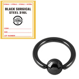 Sterile Black Steel BCR - SKU 32593